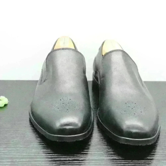 Olivier Sweeney Percotto Men\'s Black Calf Leather Slip On Loafers Shoes Size 8 main image 11
